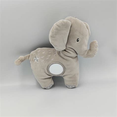 Doudou L Phant Gris Toiles Hochet Miroir Mots D Enfants