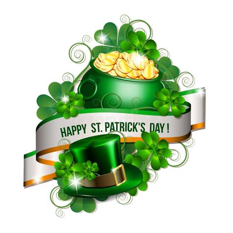 Green St Patrick S Day Hat With Clover Stock Vector Illustration Of Green Patrick 29345636