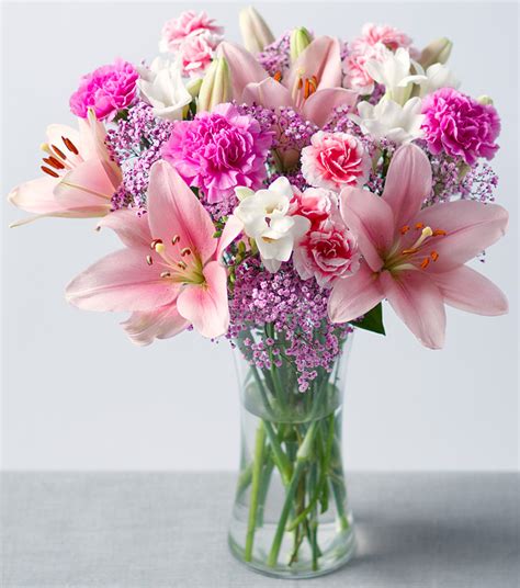 Order Lilies Carnations With Mix Flowers In Vase To Philippines