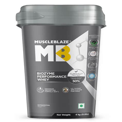 Muscleblaze Biozyme Performance Whey Protein 4 4 Lb Rich Chocolate