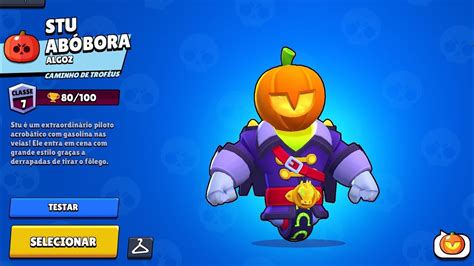 Brawl Stars Joguei A Skin Do Stu Ab Bora Youtube