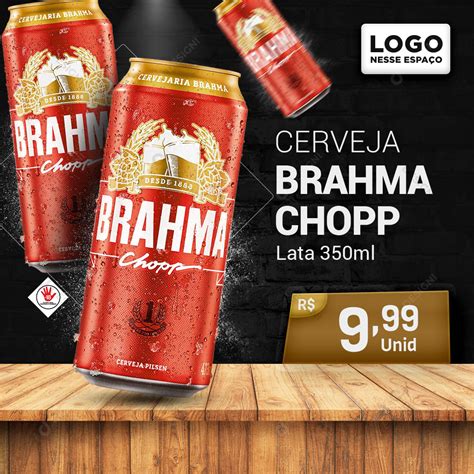 Cerveja Brahma Chopp Lata 473ml Social Media PSD Editável download