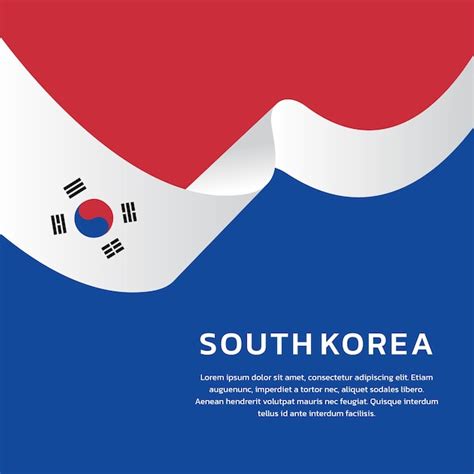 Premium Vector Illustration Of South Korea Flag Template