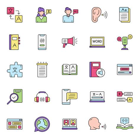 Language Learning Icons