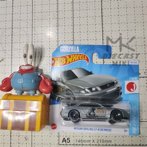 Jual HOT WHEELS NISSAN SKYLINE GT R R33 GODZILLA ABU SHORT CARD 2024 Shopee Indonesia