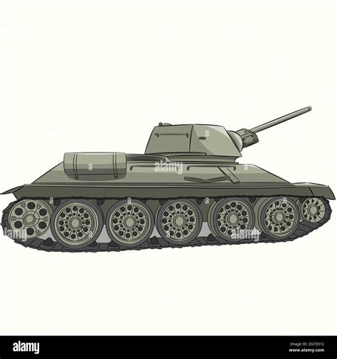 Armored T 34 Armored Vehicle Immagini Vettoriali Stock Alamy