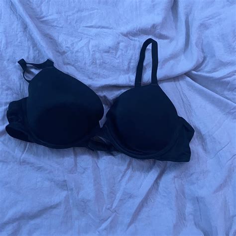 Victorias Secret Womens Black Bra Depop