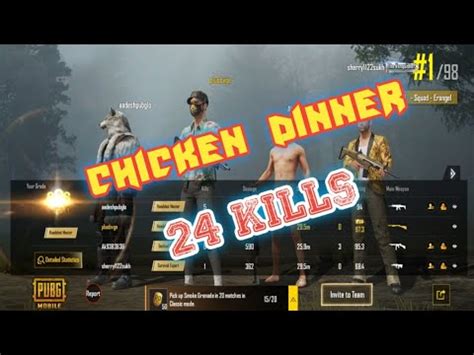 SEASON 14 FIRST CHICKEN DINNER WITH RANDOM TEAMMATES TOTAL 24 KILLS