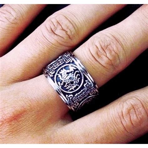 Jual ORIGINAL Cincin Pria Imperial Dragon Titanium Steel Ring Cincin