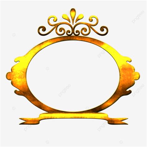 3d Vintage Frame Oval Free Png And Psd Golden Png Gold Grame Oval