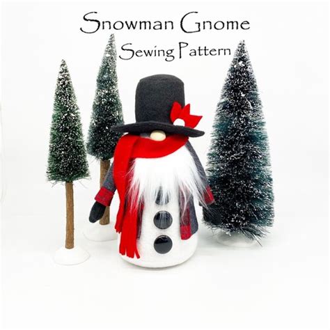 Snowman Gnome Pattern Winter Snowman Pdf Pattern Craft Etsy