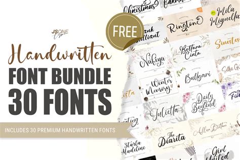 Free Handwritten Font Bundle