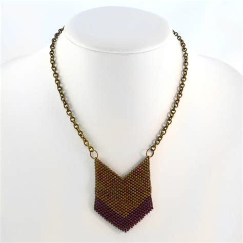 Boho Chevron Necklace Megan Petersen Jewelry