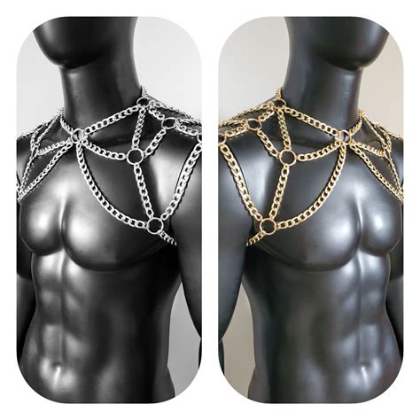 Men Body Chain Shoulder Shoulder Chain Harness Mens And Etsy