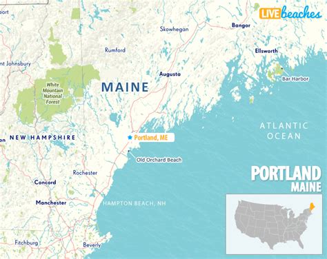 Map Of Portland Maine Live Beaches
