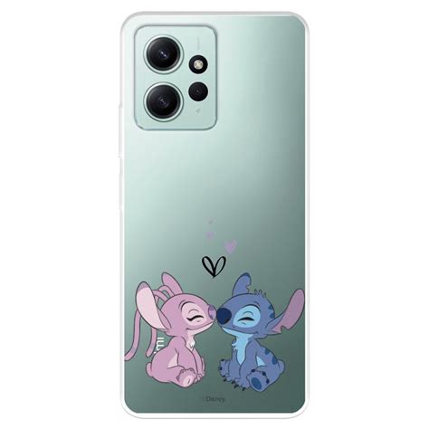 Capa Oficial Disney Angel Stitch Kiss Para Xiaomi Redmi Note G