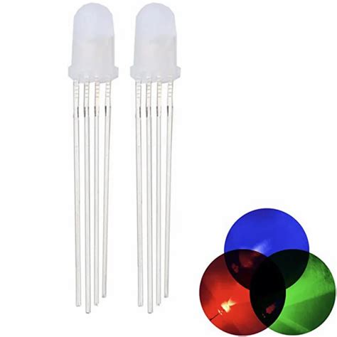 100PCS 5mm Diffused RGB LED Common Anode Cathode Emitting Diode Micro