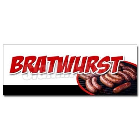 Signmission 12 In Bratwurst Decal Sticker Brats Beer Sauerkraut