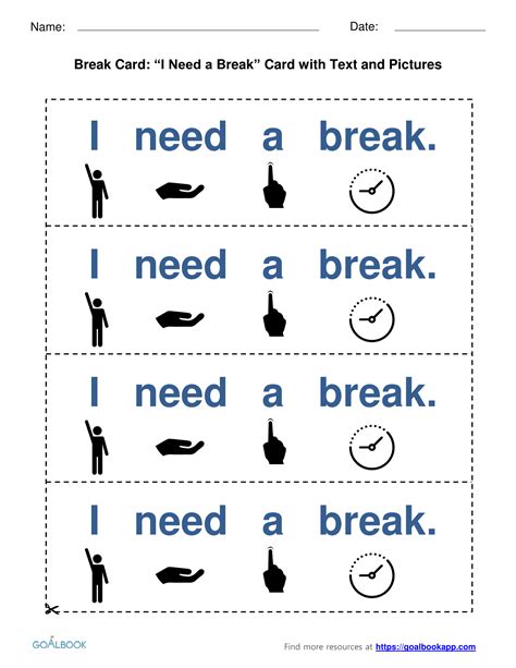 Break Card | UDL Strategies