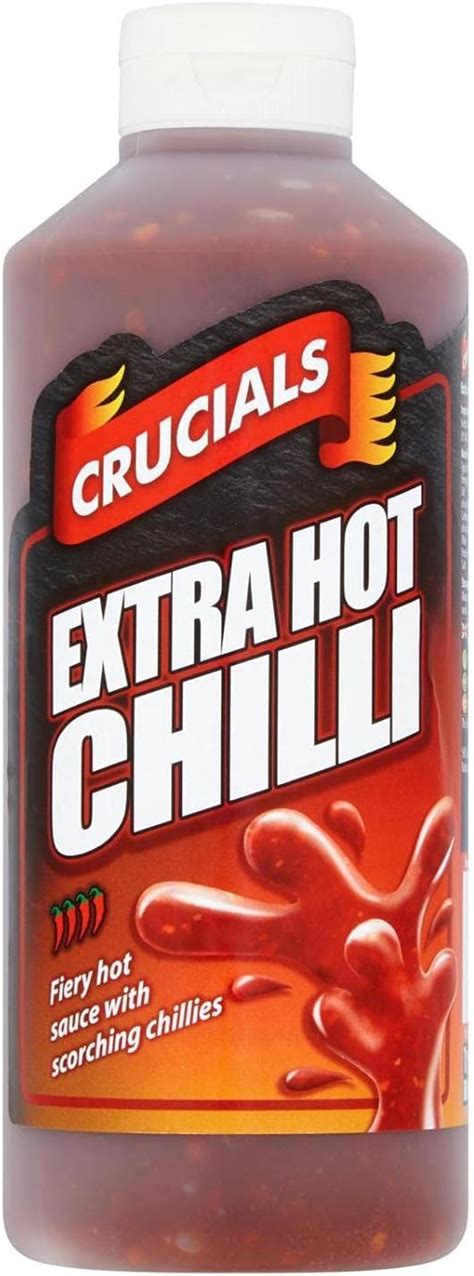 Crucials Extra Hot Chilli Squeezy Sauce 500ml Pack Of 3