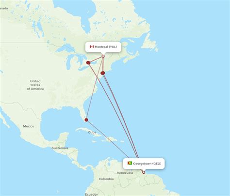 Flights From Montreal To Georgetown YUL To GEO Flight Routes