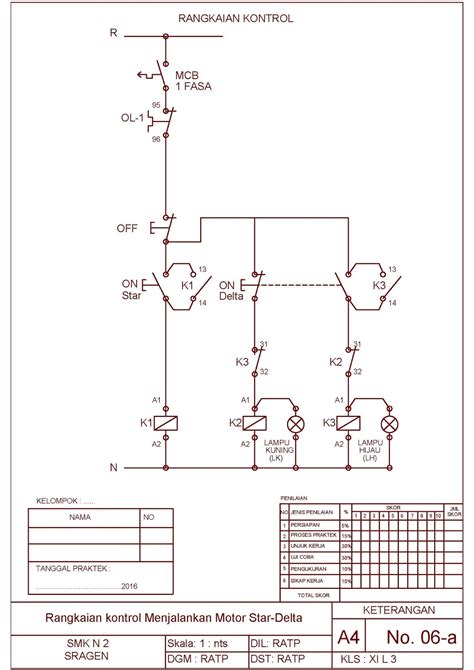 Job Sheet Praktek Instalasi Motor Listrik Tema Rangkaian Kontrol Star | Images and Photos finder