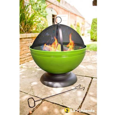 La Hacienda Globe Enamelled Firepit With Grill Various Colours £77