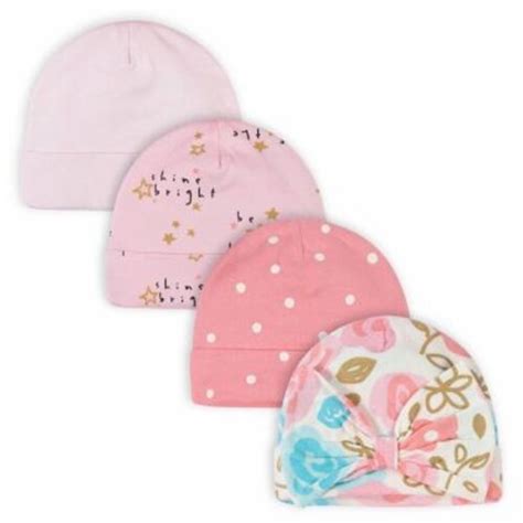 Gerber® Newborn Caps Assorted Pink 4 Pc Fred Meyer