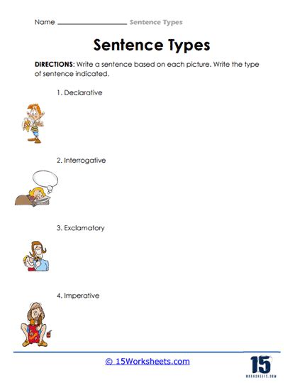 Sentence Types Worksheets 15