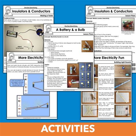 Fun Conductors and Insulators Lesson Plans with Lab Activity