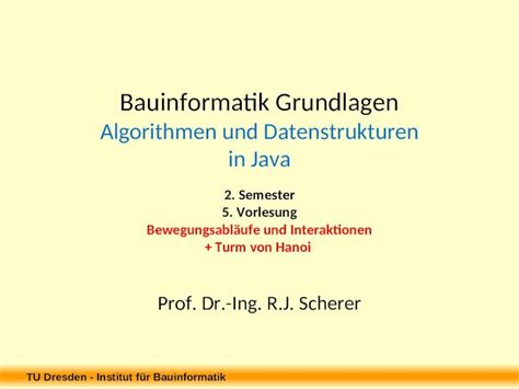 PPT TU Dresden Institut für Bauinformatik Bauinformatik Grundlagen