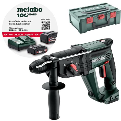 Metabo Akku Kombihammer KH 18 LTX 24 18 V Solo ohne Akku Ladegerät