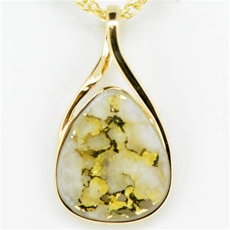 Gold Quartz Pendant - Alaska Mint