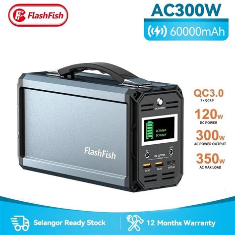 FlashFish G300 Solar Generator Portable Power Station Home Power Supply