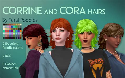 The Sims 4 Corrine And Cora Hairs Ts4 Maxis Match Cc MiCat Game