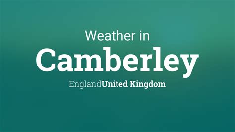 Weather for Camberley, England, United Kingdom