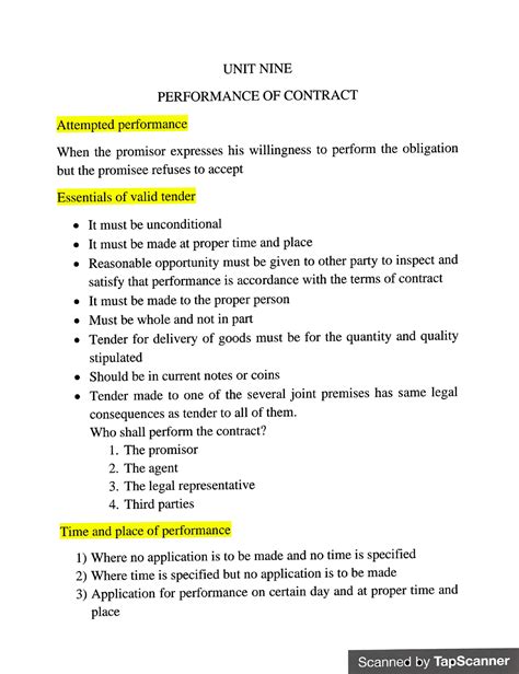 Business Regulatory Framework Unit 9 UNIT NINE PERFORMANCE OF