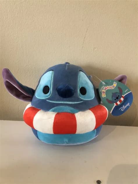 Squishmallow Kellytoy Plush Disney Lilo And Stitch Lifesaver Ring Stitch