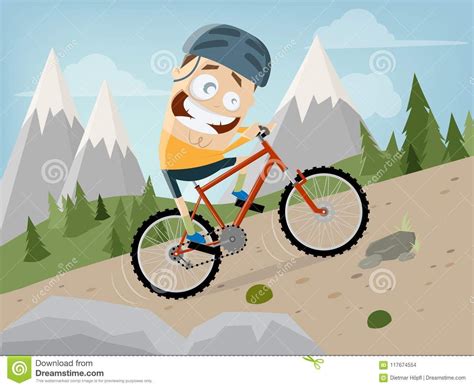 Pin By Alma On Clip Art Cartoon Man Mountain Biking Funny Cartoon