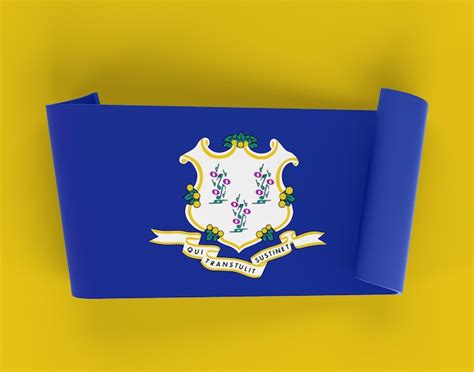 Premium Photo Connecticut Flag Banner