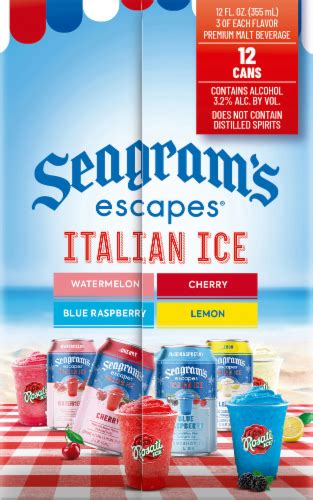 Seagram S Escapes Italian Ice Cooler Variety Pack Cans Fl Oz