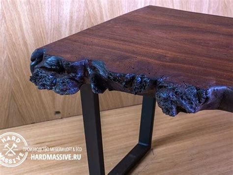 Кофейный столик из столешницы Живой край из массива дерева