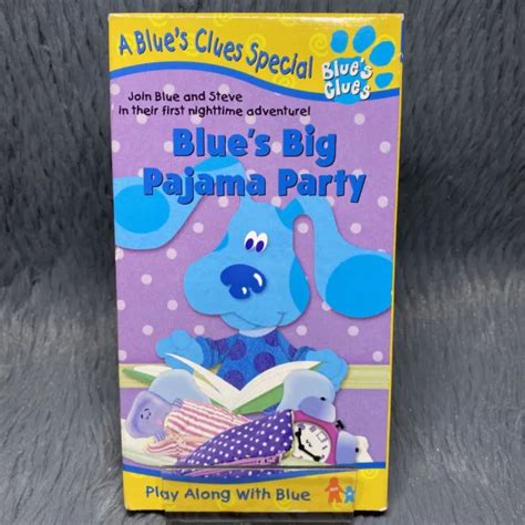 BLUE S CLUES BLUE S Big Pyjama Party VHS 1999 Mit Blauem Nickelodeon