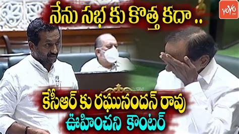 Bjp Mla Raghunandan Rao Solid Counter To Cm Kcr Previous Comments Ts