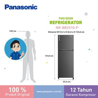 Jual Panasonic Nr Bb Q P Kulkas Pintu Top Freezer Inverter