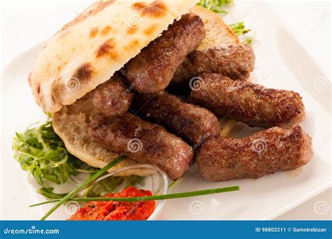 Photo Of Cevapi Cevapcici Traditional Balkan Food Delicius Stock