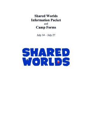 Fillable Online Shared Worlds 2019 Information And Forms Packet Tim