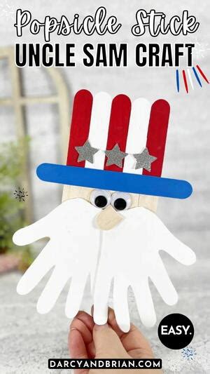 Popsicle Stick Uncle Sam Craft