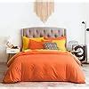 Amazon Susybao Soft Orange Duvet Cover Twin Cotton Pumpkin