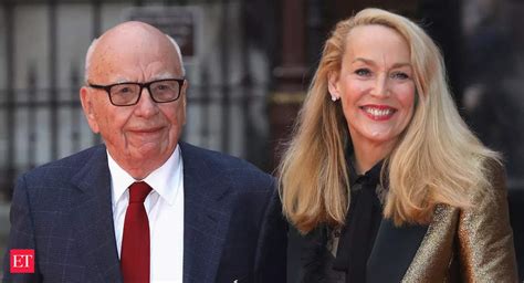 Rupert Murdoch Billionaire Media Titan Rupert Murdoch And Model Jerry